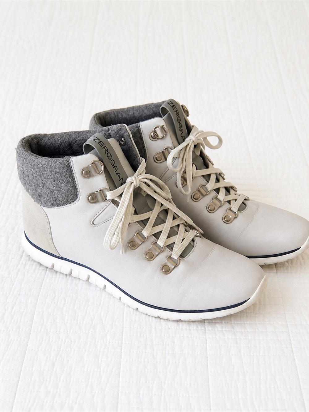 Cole Haan Zero Grand 8.5 Waterproof Ankle Boot Sneaker Lace Up Gray